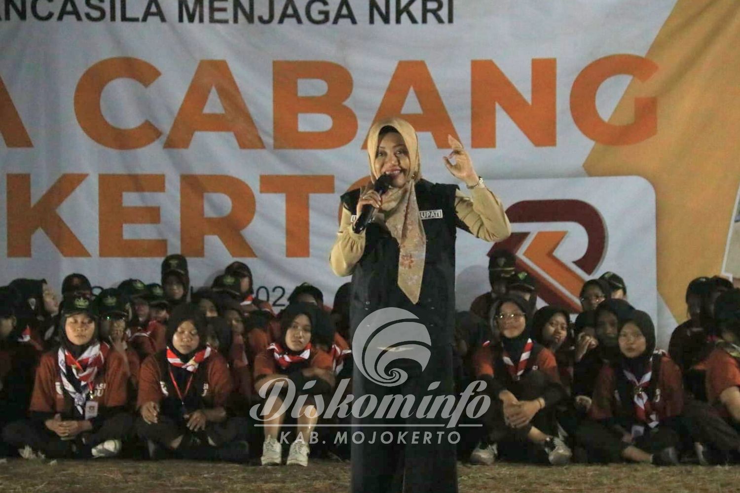 Bupati Ikfına Hadiri Penutupan Raimuna Cabang Mojokerto