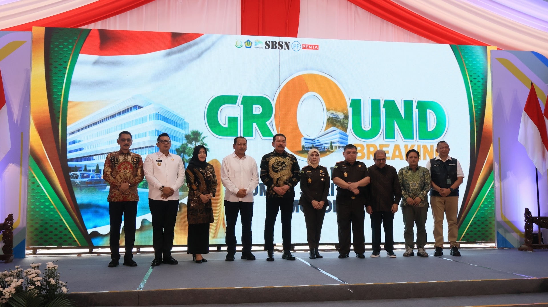 Bupati Ikfina Hadiri Peresmian Pembangunan Awal RSU Adhyaksa Mojokerto