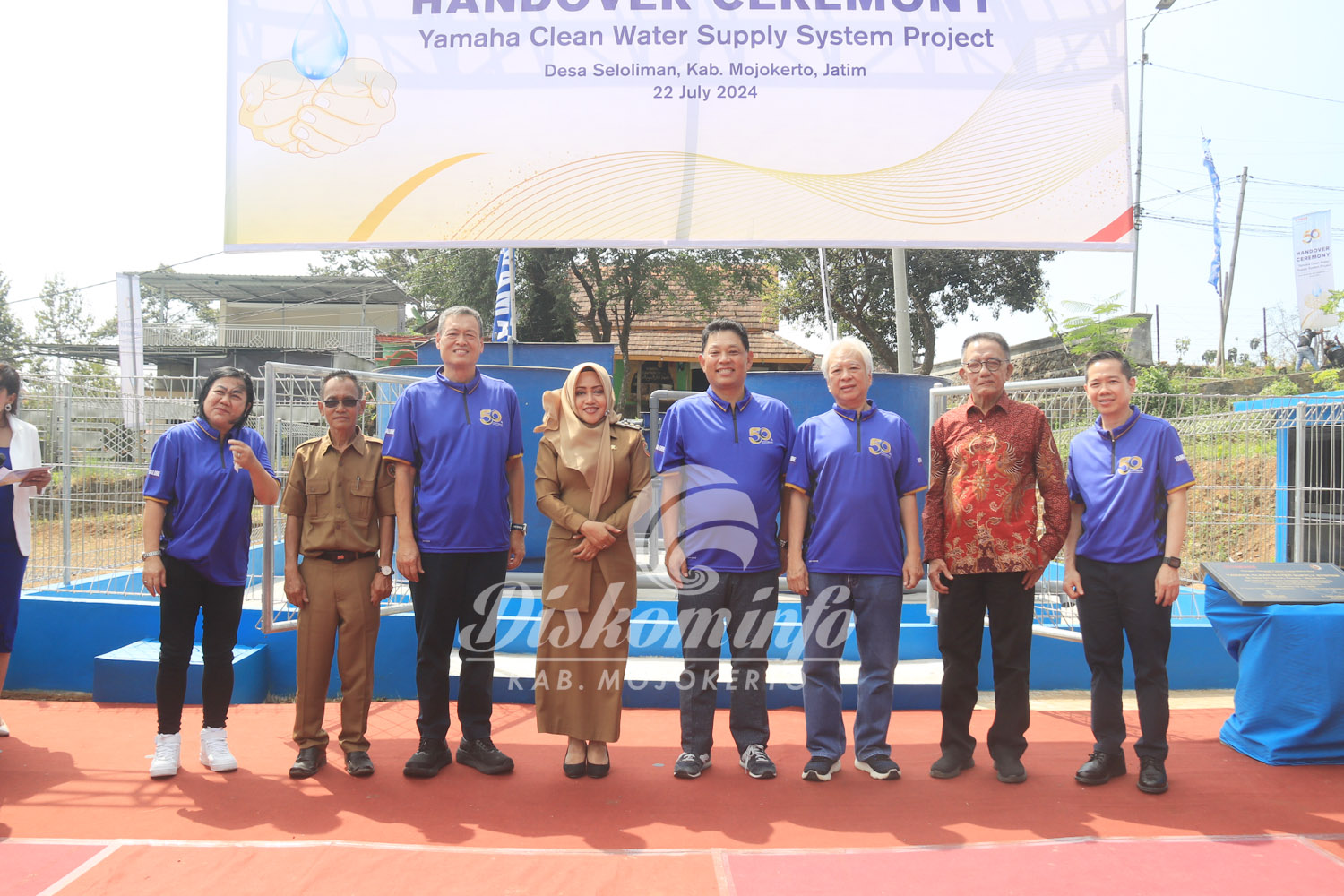 Bupati Ikfina Resmikan Sistem Pengolahan Air Minum Bersih, CSR PT. Yamaha Indonesia Motor Manufacturing