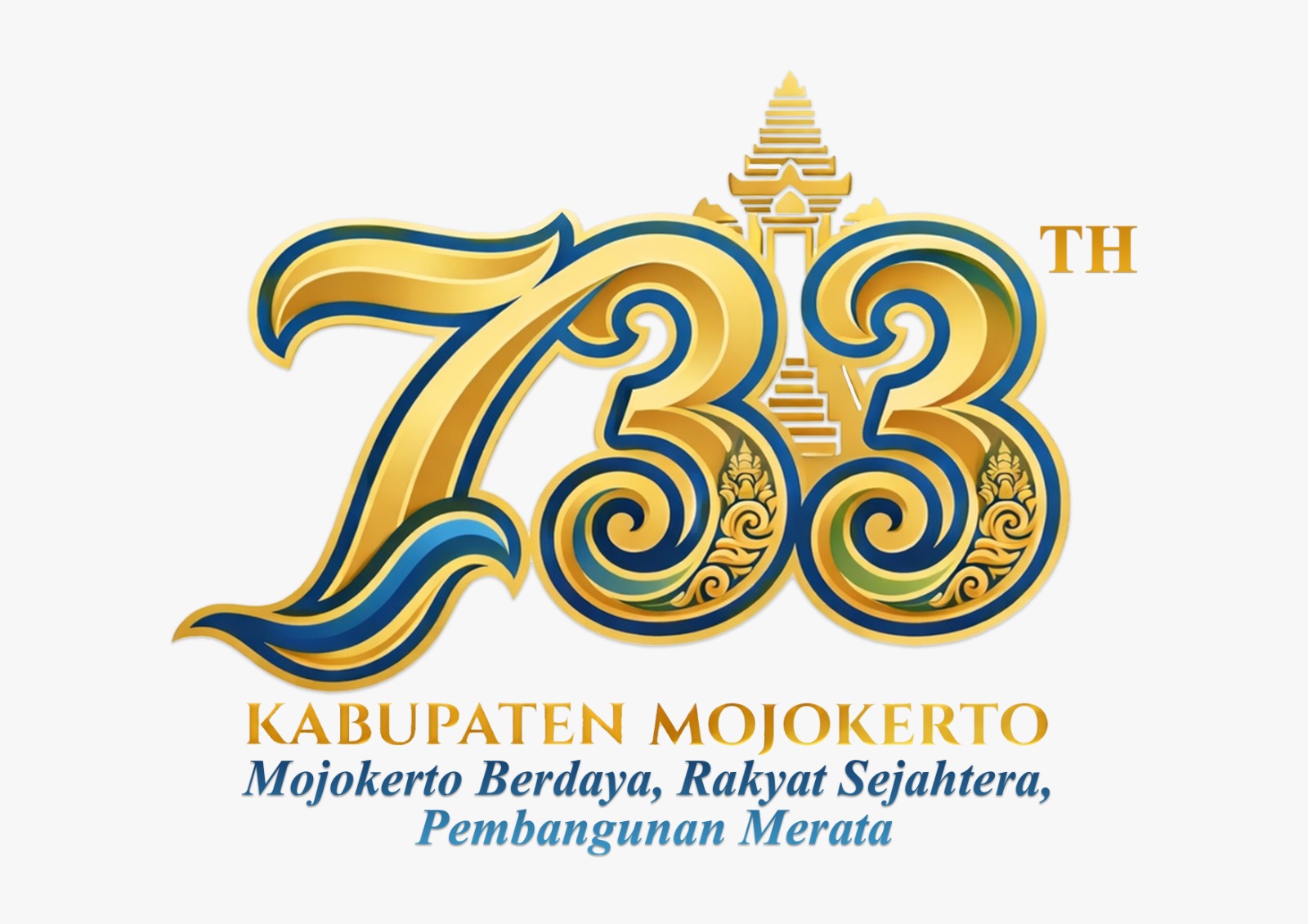 Logo dan Atribut Hari Jadi Kabupaten Mojokerto ke-733