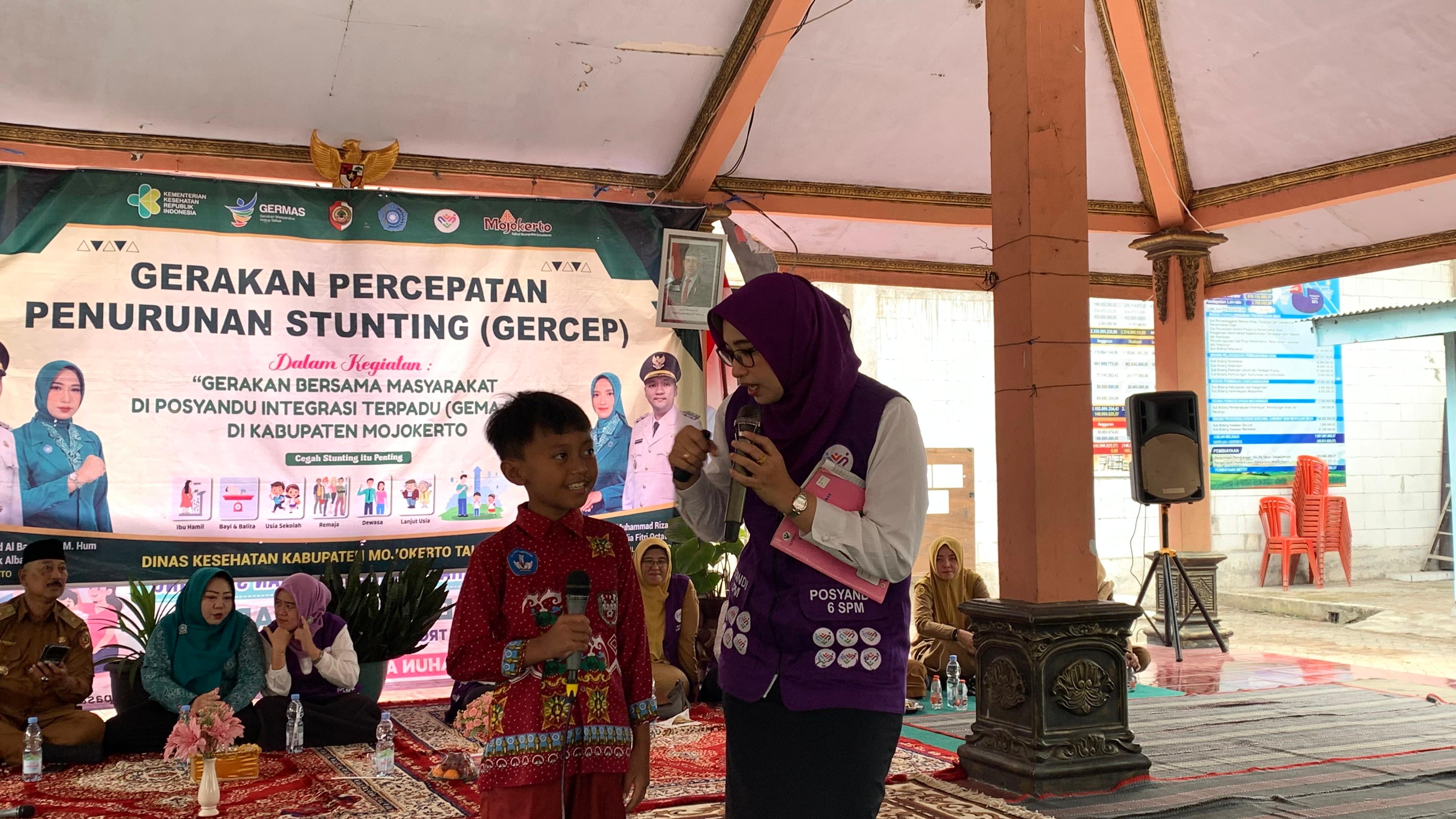 Perkuat Peran Posyandu untuk Penurunan Stunting, Pemkab Mojokerto Gelar Gema Pitu di Jatipasar Trowulan