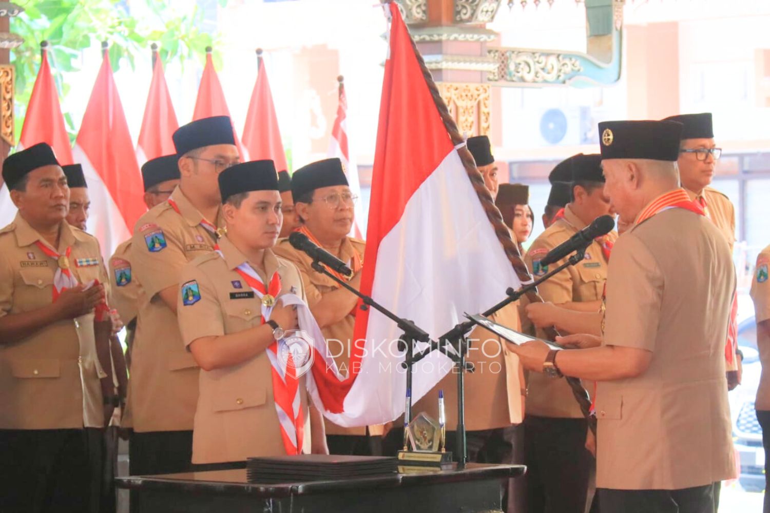 Pramuka Mojokerto Masuki Babak Baru, Bupati Albarra Pimpin Mabicab Masa Bakti 2025-2030